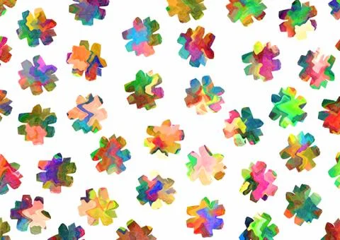 Abstract geometric pattern with fabric texture Stock Illustration