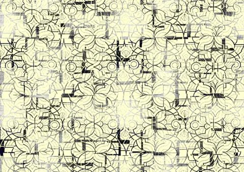 Abstract geometric pattern with fabric texture Stock Illustration