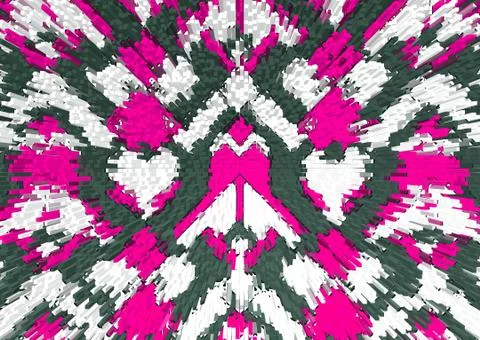 Abstract geometric pattern with fabric texture Stock Illustration