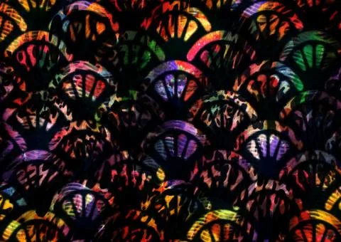 Abstract geometric pattern with fabric texture Stock Illustration