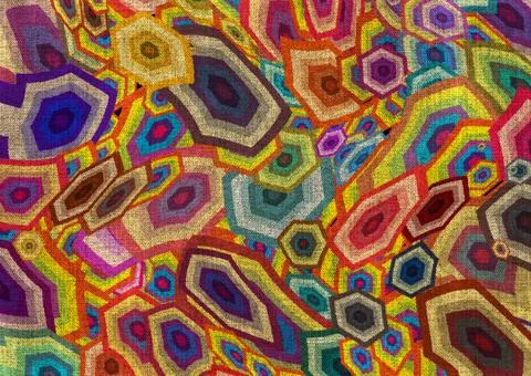 Abstract geometric pattern with fabric texture Stock-Illustration