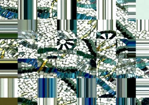 Abstract geometric pattern with fabric texture Stock Illustration