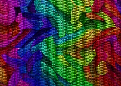 Abstract geometric pattern with fabric texture Stock Illustration