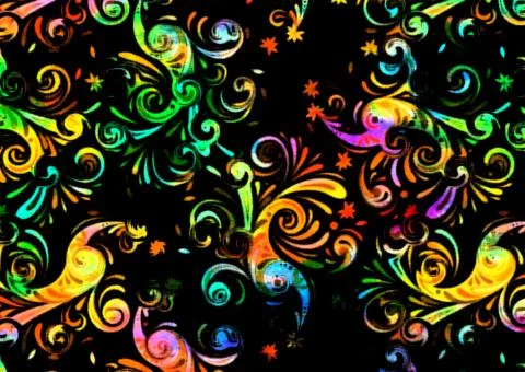 Abstract geometric pattern with fabric texture Stock Illustration