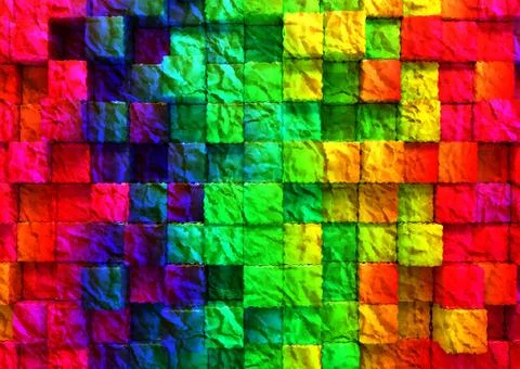 Abstract geometric pattern with fabric texture Stock Illustration