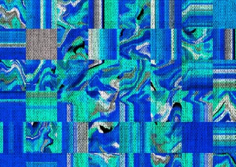 Abstract geometric pattern with fabric texture Stock-Illustration