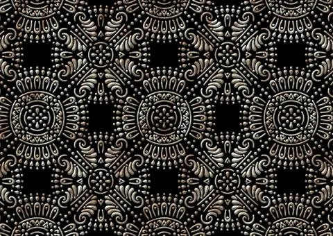 Abstract geometric pattern with fabric texture Stock Illustration