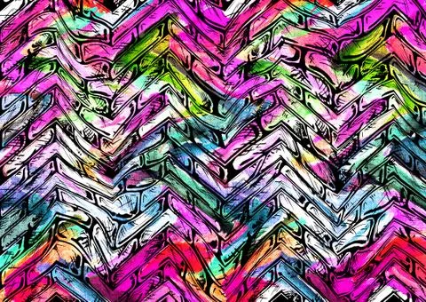 Abstract geometric pattern with fabric texture Stock Illustration