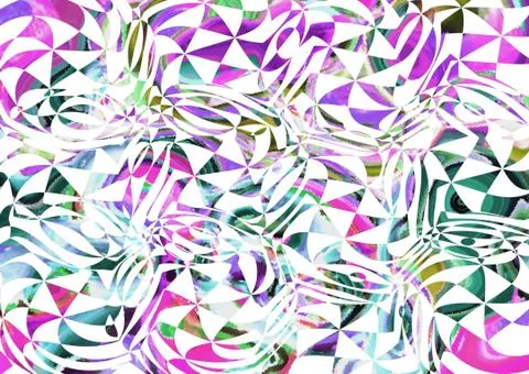 Abstract geometric pattern with fabric texture Stock Illustration