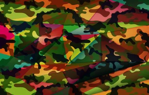 Abstract geometric pattern with fabric texture Stock Illustration