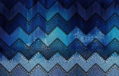 Abstract geometric pattern with fabric texture Stock Illustration