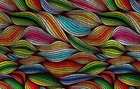 Abstract geometric pattern with fabric texture Stock Illustration