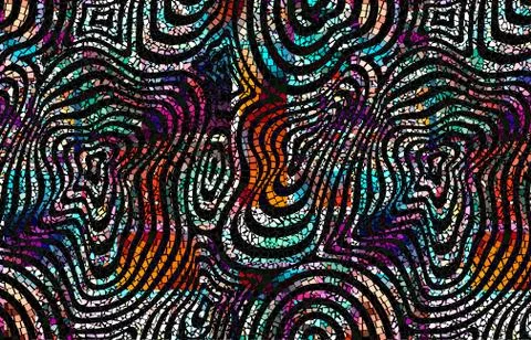 Abstract geometric pattern with fabric texture Stock Illustration