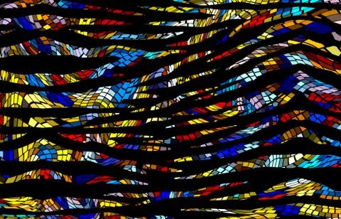 Abstract geometric pattern with fabric texture Stock Illustration