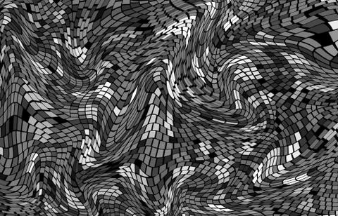 Abstract geometric pattern with fabric texture Stock Illustration