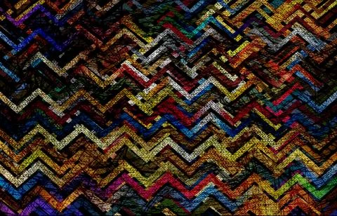 Abstract geometric pattern with fabric texture Stock Illustration