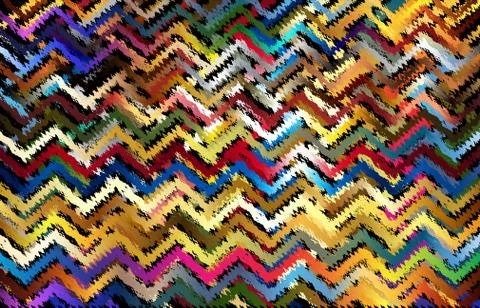 Abstract geometric pattern with fabric texture Stock Illustration