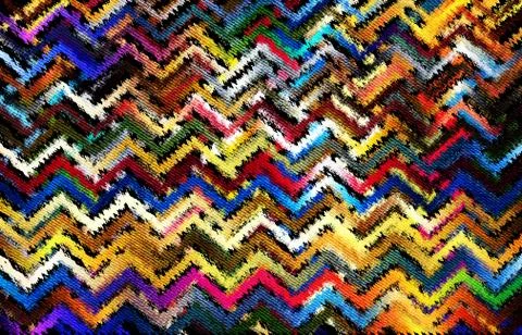 Abstract geometric pattern with fabric texture Stock Illustration