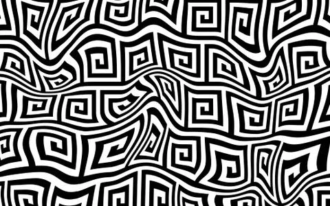 Abstract geometric pattern with fabric texture Stock Illustration