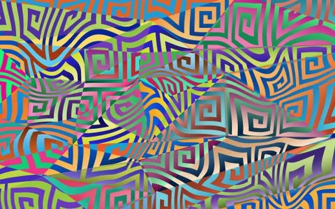 Abstract geometric pattern with fabric texture Stock Illustration