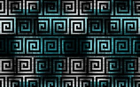 Abstract geometric pattern with fabric texture Stock-Illustration