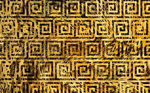 Abstract geometric pattern with fabric texture Stock Illustration