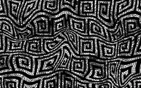 Abstract geometric pattern with fabric texture Stock Illustration