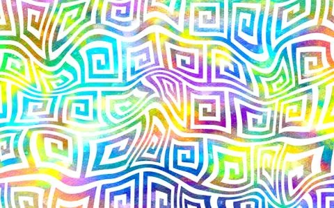 Abstract geometric pattern with fabric texture Stock Illustration