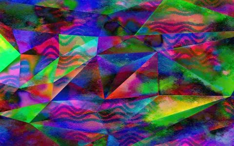 Abstract geometric pattern with fabric texture Stock Illustration