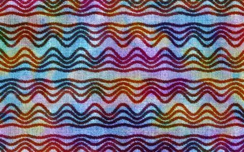 Abstract geometric pattern with fabric texture Stock Illustration