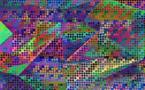 Abstract geometric pattern with fabric texture Stock-Illustration