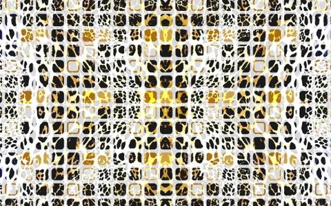 Abstract geometric pattern with fabric texture Stock Illustration