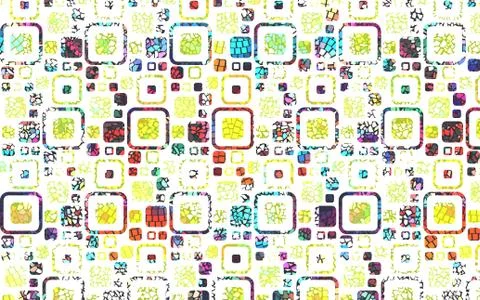 Abstract geometric pattern with fabric texture Stock Illustration