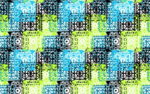 Abstract geometric pattern with fabric texture Stock Illustration