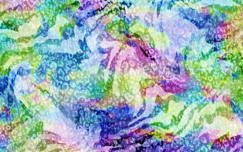 Abstract geometric pattern with fabric texture Stock Illustration