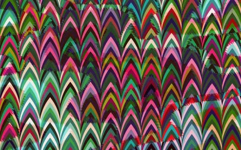 Abstract geometric pattern with fabric texture Stock Illustration