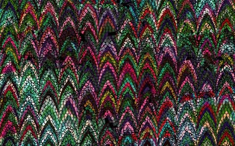 Abstract geometric pattern with fabric texture Stock Illustration