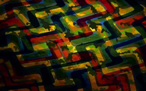 Abstract geometric pattern with fabric texture Stock Illustration