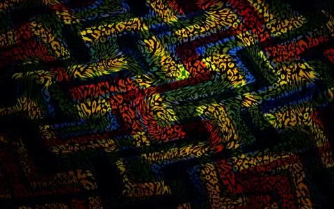 Abstract geometric pattern with fabric texture Stock Illustration