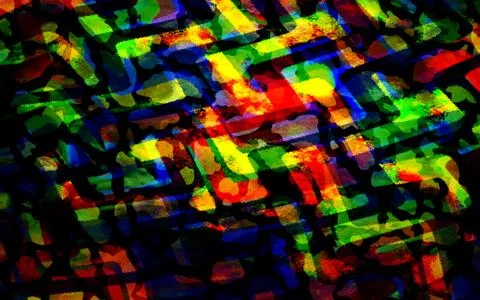 Abstract geometric pattern with fabric texture Stock Illustration