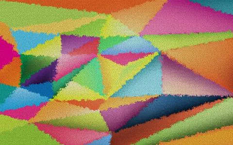 Abstract geometric pattern with fabric texture Stock Illustration