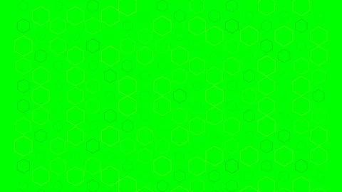 Abstract geometric pattern of faint white hexagons on vibrant green backgroun Stock Footage 340266210