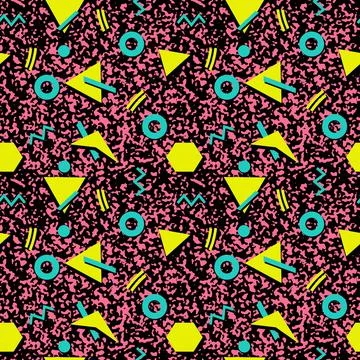 Abstract Geometric Pattern fashion 80-90s. I Stock Illustration