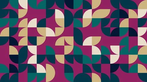 This abstract geometric pattern features colorful shapes arranged in a dyna.. Stock Illustration