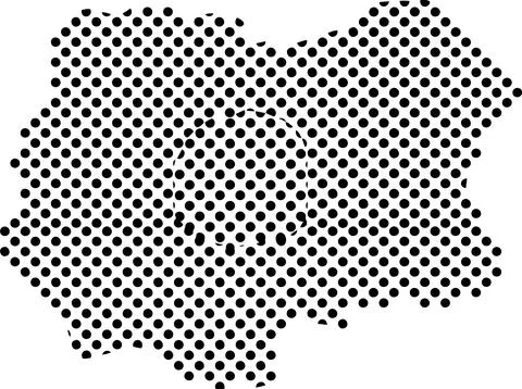 Abstract geometric pattern featuring a circular element composed of black h.. Stock Illustration