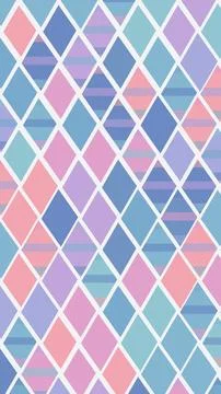 Abstract geometric pattern featuring colorful diamond shapes in pastel pink.. 스톡 일러스트