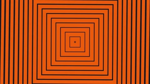 Abstract geometric pattern featuring concentric orange and black squares Vídeos de archivo 335145830