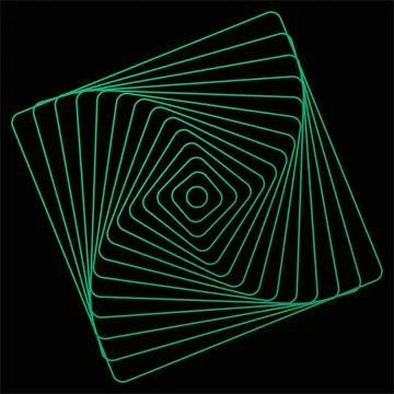 Abstract geometric pattern featuring concentric rounded squares creating a .. Illustrazione stock