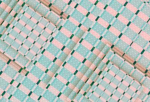 Abstract geometric pattern featuring a grid of overlapping squares. The des.. Stock Illustration