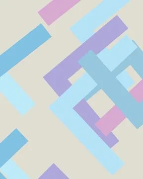 An abstract geometric pattern featuring interlocking rectangles in pastel b.. Stock Illustration
